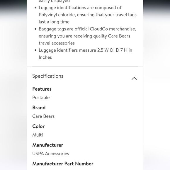 Care Bears 2-PC Bag Tags - Picture 7 of 7